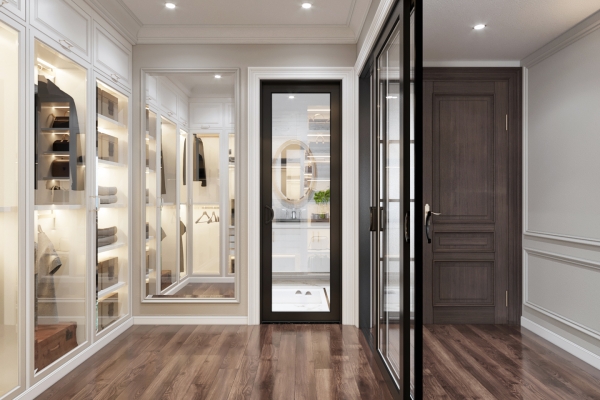 Thiết kế căn hộ gỗ gõ đỏ nhà anh Mạnh - Sơn La